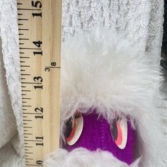 Vintage ’50s ’60s Purple Poodle Carnival Prize Stuffed Dog Animal Plush