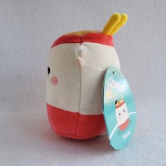 Squishmallow RAISY the RAMEN 5″ Red Bowl Noodles plush 5 inch food squad NEW