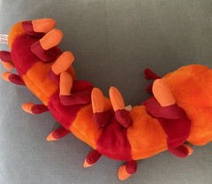 Peek A Boo Toys 22″ Centipede Plush Orange & Red Centipede Stuffed Animal NWT