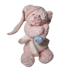 Baby Gund Nighty Night Pink Plush Musical 8.5″ Bear Wind Up Blanket Lovey NWT