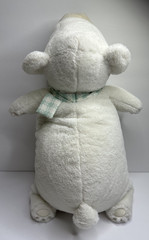 Target Pillowfort Polar Bear Blue Scarf Fluffy Weighted Plush Toy Pillow 20″
