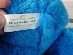 15″ Tyco Tickle Me Cookie Monster 1997 Rare Vintage Sesame Street Laughs & Shake