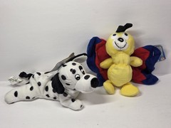 90s Imperial Pebble Pets & Insects Bean Bag Plush Butterfly & Dalmatian W/tags