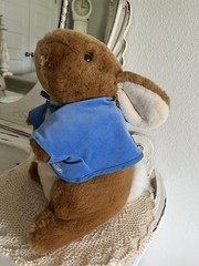 ⁠Vtg 1990 Peter Rabbit Plush Beatrix Potter Eden Toys Blue Jacket NWT Toy Bunny