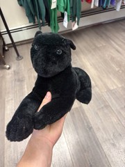 Vintage Black Panther Plush Animal Blue Eyes Used Good Condition