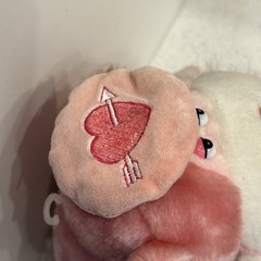 Mighty Star Maurice Pink Heart Gorilla 1984 Plush Monkey Ape 4274 Beret 12″
