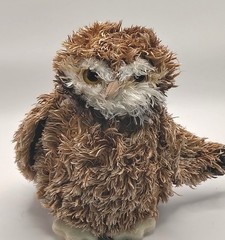 Douglas Owl The Cuddle Toy Brown Beige 7″ Plush Yellow Eyes