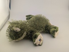Ganz Webkinz Green Frog Plush Stuffed Animal Shaggy 9″ No Code