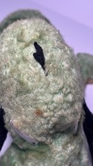 VTG Green Gund Plush Dog Sani Foam Filled Brooklyn NY 1950s 1960s Stuffed Animal