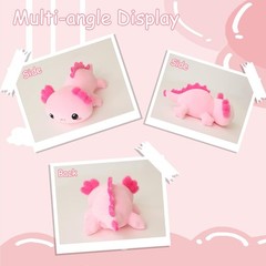 Cute Weighted Axolotl Plush Toy – Transformable 9.8 Inch Pillow for Comfort