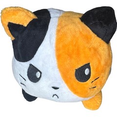 Teeturtle Calico Kitty Cat Plush Stuffed Animal Soft Toy Happy Angry Reversible