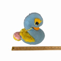 VTG Rushton Musical Plush Duck Blue Stuffed Animal Working Music Box 8”