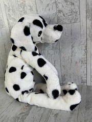 IKEA Plush Dog Dalmatian Gosig Vovven Black White Spotted Floppy No Tags