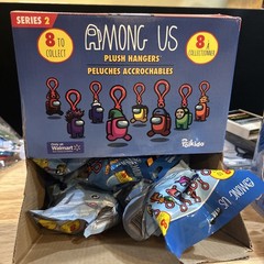 AMONG US Series 2 Plush Hangers Walmart Exclusive Full Display Box 15 Packs