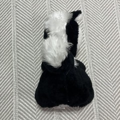 Superior Toy Co Hard Plush Skunk with Flower Carnival Toy Black and White