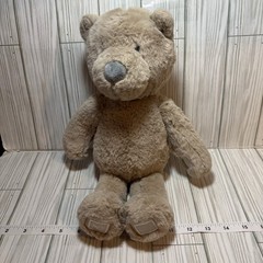 Cloud Island Teddy Bear Plush Gray Nose Hands Feet Hook & Loop Fasten Together