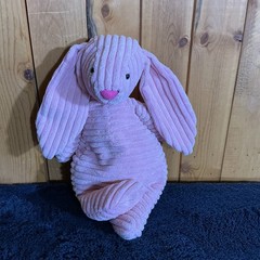 Jellycat Cordy Roy Pink Bunny Plush Corduroy Soft Toy Ribbed 15 In Retired Rare