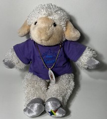 Noah’s Ark Animal Workshop LAMB Stuffed Toy Plush Purple Shirt Rainbow Star Tag