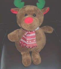Lot of 7 : Stuffed Plush Animals Lot – Reese’s Teddy, Reindeer, Twisted Pretzel