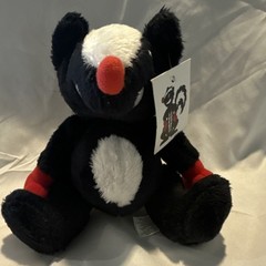 Think Stinker Scented Skunk Plush Stuffed Animal Small Black White Red 2010