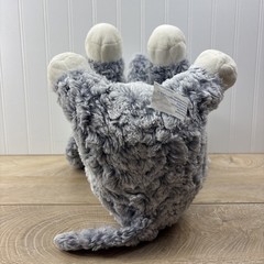 Walmart Fur Elephant Plush Gray Blue Stuffed Animal Soft Toy 12″ Brown Eyes