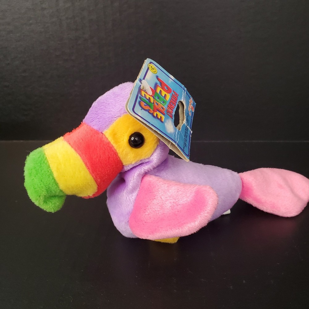 Tropical Tucan Bird 1996 Imperial Friendly Pebble Pets Plush W/ Old Tags