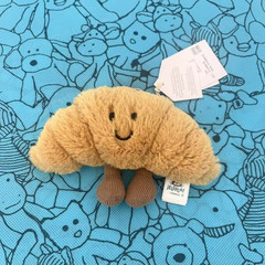 Jellycat Amuseables Croissant Plush Charm Bag Keychain Cute Collectible NWT