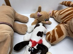 Vintage Pound Puppies Plush Lot Dog Cat Puppy Kitty Bones Large Small Stuffed