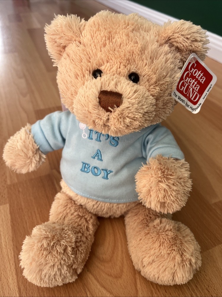 New With Tags Newborn Baby Gift Gotta Getta GUND Most Huggable Bear Gift