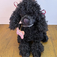 Gotta Getta Gund Plush #13109 Black Poodle dog, 9″