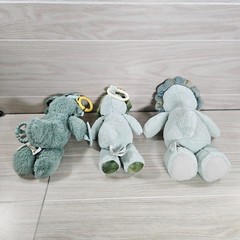 Baby Dinosaur Plush lot 3 Stuffed Animal Toy Crinkle Rattle Lovey Mixed Brands