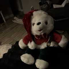 Dan Dee White Plush Teddy Bear Santa Christmas Outfit Medium 2005 MPN D2005