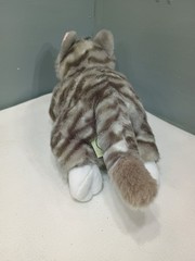 Gray and White Striped Siamese Tabby Kitty Cat Blue Eyes 13″ Plush TigerHart Toy