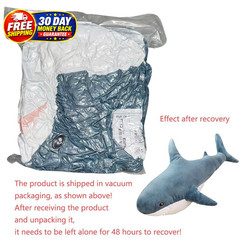39.3-Inch SharkPlush Toy Giant SharkStuffed Animal Soft X-Large, Blue