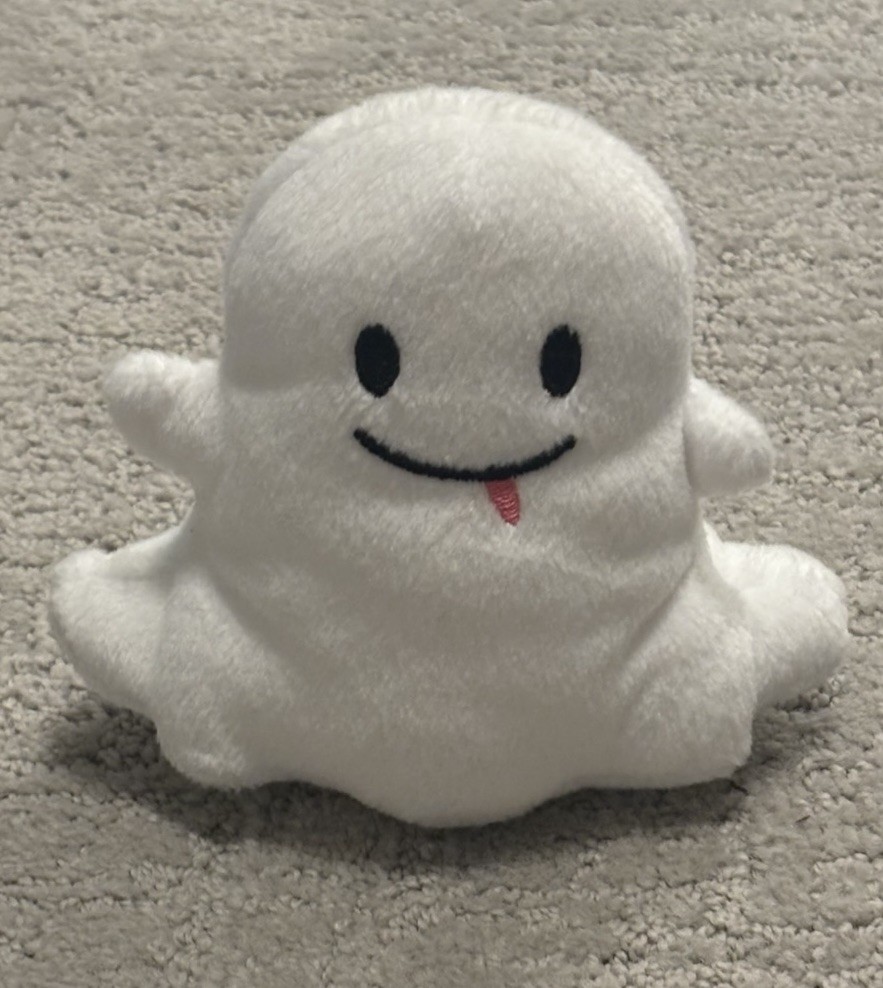 Snapchat Ghost plush stuffed toy Limited Edition Promotional Item Pillow 5 Inch