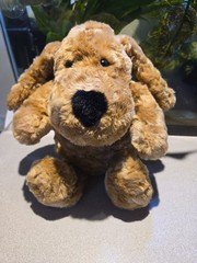 Vintage 12-inch Chosun Golden-tan Floppy Eared Puppy Dog Plush
