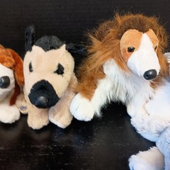 Ganz Webkinz & Lil Kinz Plush Dog Lot Of 8 Husky Shepherd Samoyed Collie Beagle