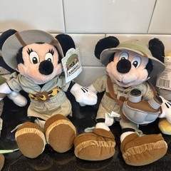 Set of 5 Disney’s Safari Mickey & Pooh Animal Kingdom 10″ Plush Dolls – w/Tags
