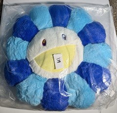 Takashi Murakami Flower Plush Pillow Soft Medium 2020 Blue Light Blue