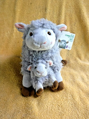 OLD/NWT’S KOHLS CARES WOOLY SHEEP WITH EWE ATTACHED, ALL NEW MATERIALS, CLEAN!