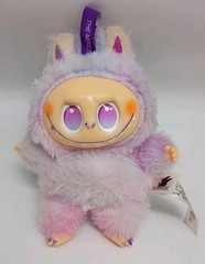 PopMart The Monsters Labubu Big into Energy Purple/Pink Plush Keychain