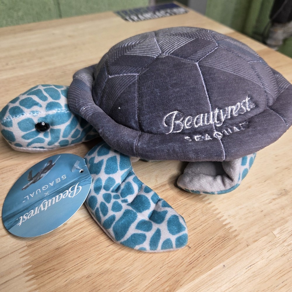 NEW Beautyrest Seaqual Turtle Plush 9″ Stuffed Animal Toy Serta Simmons 2020 Tag