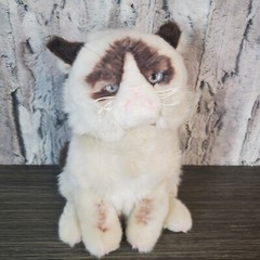 Grumpy Cat GUND Plush Stuffed Animal Brown Tan 4040133 Sitting Mixed Breed Kitty