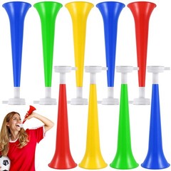 10Pcs Stadium Horns – Loud Sturdy Plastic Trumpets for Sports 27.5X8.2 cm