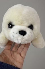 Vintage White Baby Harp Seal Pup Plush by Gibson Greeting, inc. 1996