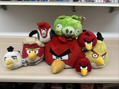 Angry Birds Plush Large & Small Toy Stuffed Animal Lot Of 8 Miscellaneous Birds