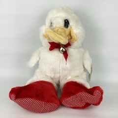 House Of Lloyd Christmas Ducky Plush Stuffed Animal Jingle Bell Vintage 90s Tags