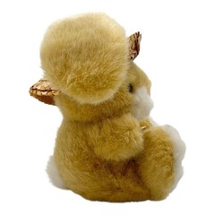 Vintage Fiesta 7.5″ Bunny Rabbit Plush w/ Straw Hat & Carrot Paws Easter Spring