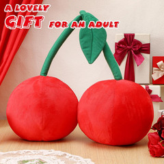 Cherry Plush Pillow – Soft Decorative Cushion for Home & Bedroom Decor