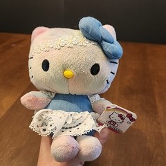 6″ Hello Kitty Plush Blue Dress Bow Daisy Headband Sanrio Just Play Tie Dye 2017